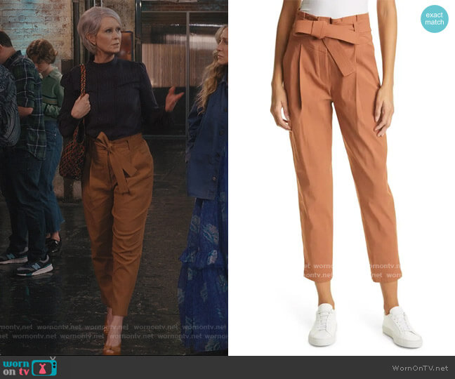 A.L.C. Dais Paper Bag Pants worn by Miranda Hobbs (Cynthia Nixon) on And Just Like That