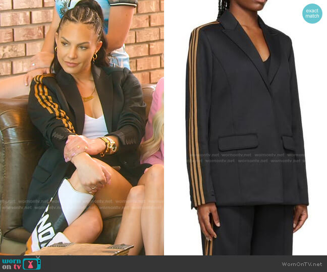 Adidas x Ivy Park 3 Stripe Blazer worn by Amanza Smith on Selling Sunset