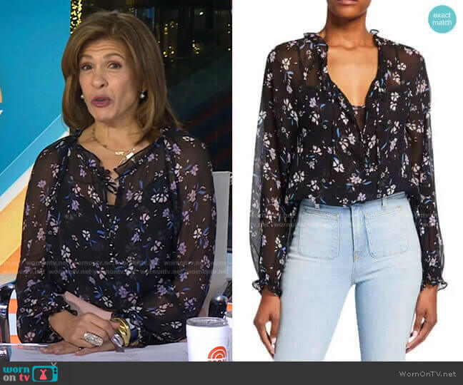 Veronica Beard Antonette Floral-Print Top worn by Hoda Kotb on Today