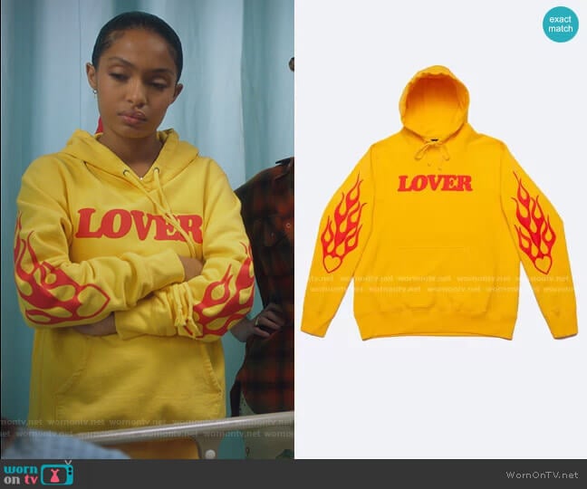 Bianca Chandon Lover Pullover Hood worn by Zoey Johnson (Yara Shahidi) on Grown-ish