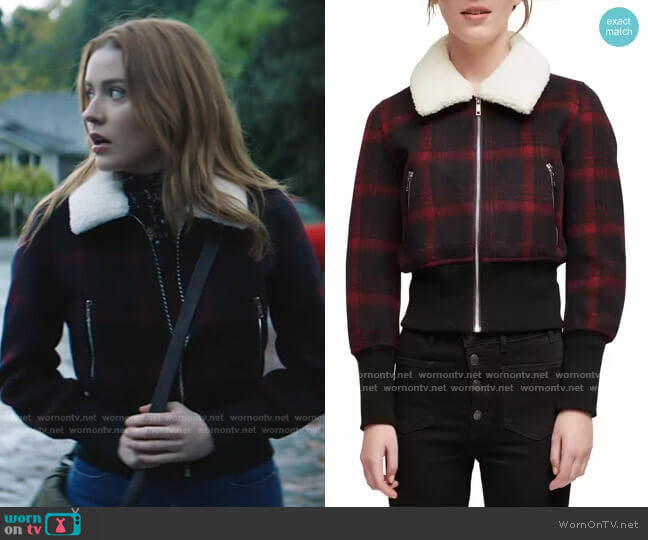 Maje Bloppane Jacket worn by Nancy Drew (Kennedy McMann) on Nancy Drew