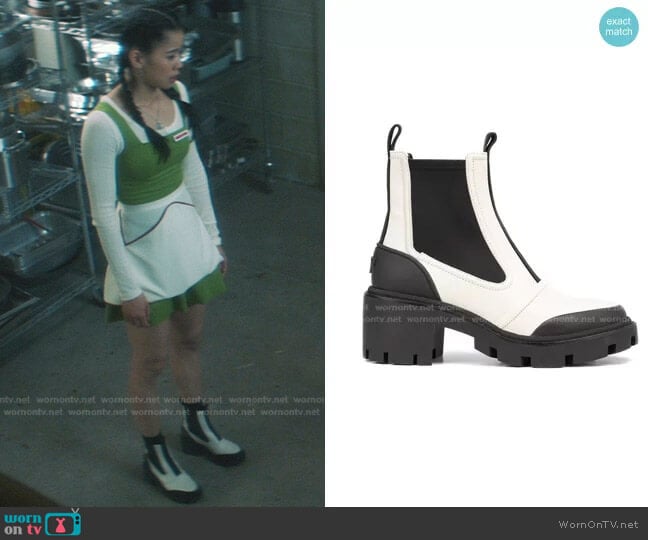 Tory Burch Chelsea Lug Sole Ankle Boots worn by George Fan (Leah Lewis) on Nancy Drew
