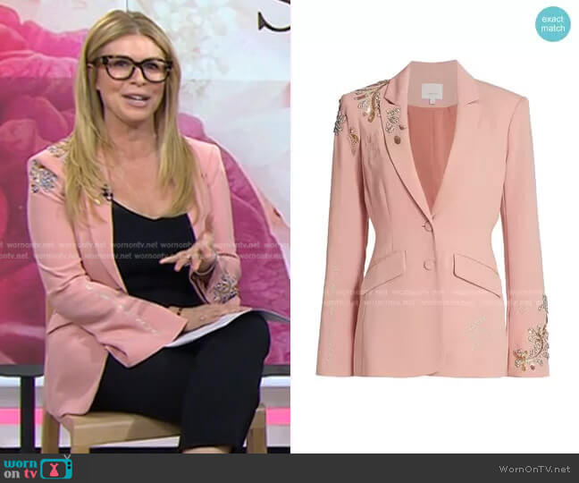 Cinq a Sept Cheyenne Sequin Script Blazer worn by Jill Martin on Today