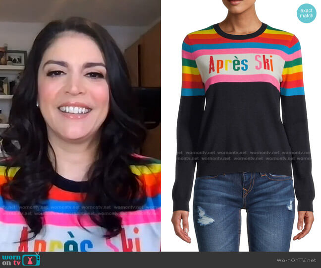 Chinti and Parker Apres Ski Striped Wool & Cashmere Blend Sweater