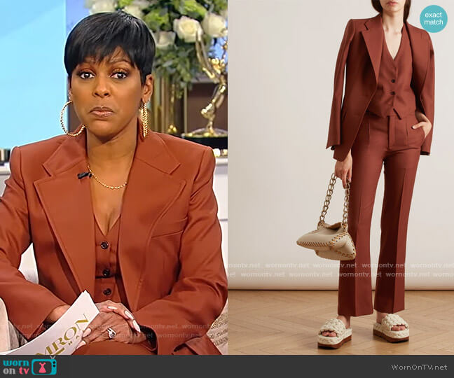 Chloe Wool-canvas blazer worn by Tamron Hall on Tamron Hall Show
