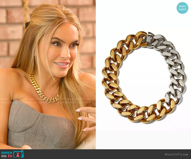 Stella McCartney Chunky Bicolor Choker Necklace worn by Chrishell Stause on Selling Sunset
