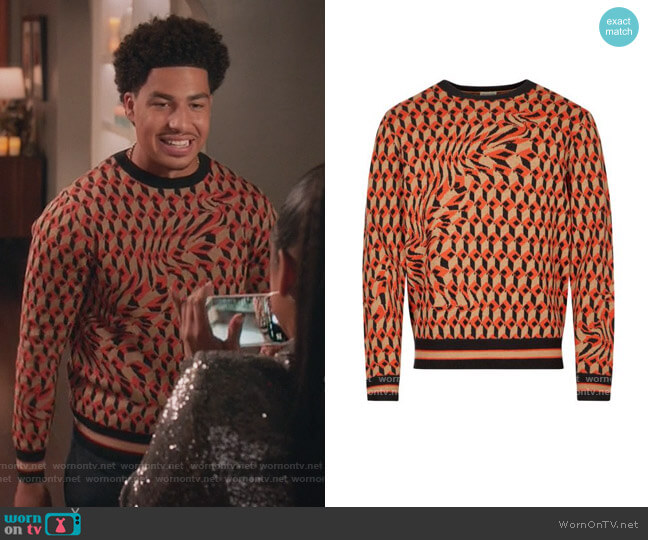 Dries Van Noten Tim Sweater worn by Andre Johnson Jr (Marcus Scribner) on Black-ish