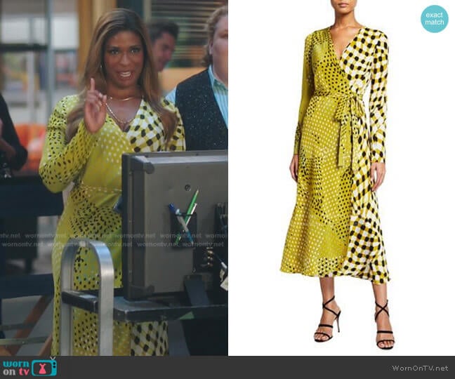 Diane von Furstenberg Tilly Midi Wrap Dress worn by Mika (Kimrie Lewis) on Kenan