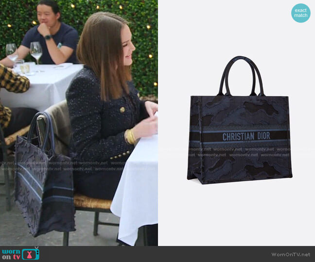 Dior Camouflage Book Tote Bag worn by Meredith Marks on The Real Housewives of Salt Lake City
