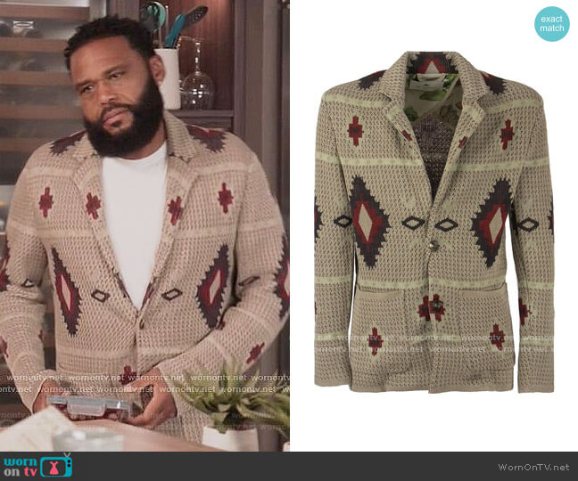 Etro Geometric Printed Blazer worn by Andre Johnson (Anthony Anderson) on Black-ish