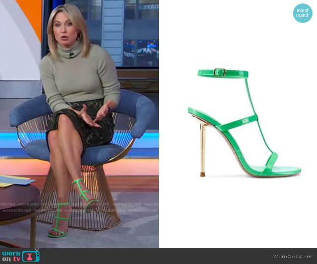 Flor de Maria Jessi Sandals worn by Amy Robach on Good Morning America