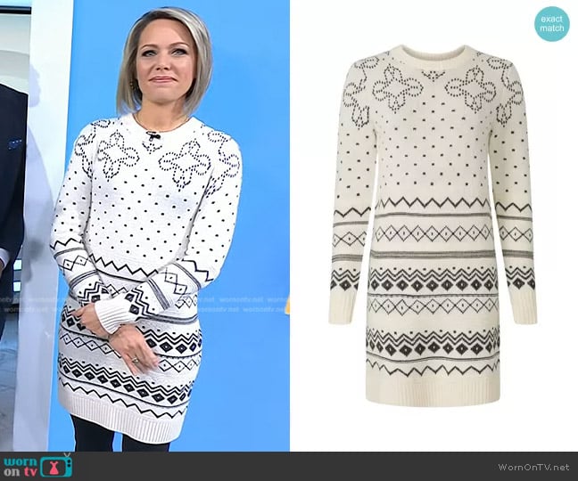 Thakoon Fair Isle Sweater Dress worn by Dylan Dreyer on Today