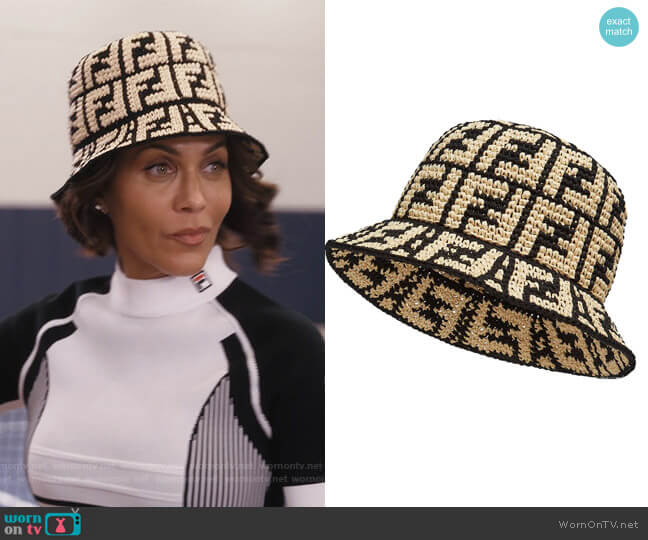 Fendi FF motif interwoven bucket hat worn by Lisa Todd Wexley (Nicole Ari Parker) on And Just Like That
