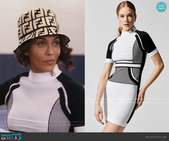 Fila Contrast Mini Dress worn by Lisa Todd Wexley (Nicole Ari Parker) on And Just Like That