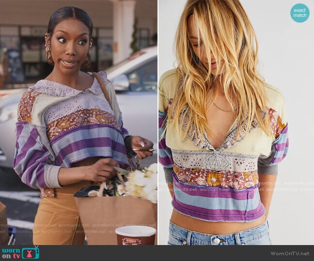 Free People High Point Top worn by Naomi (Brandy Norwood) on Queens