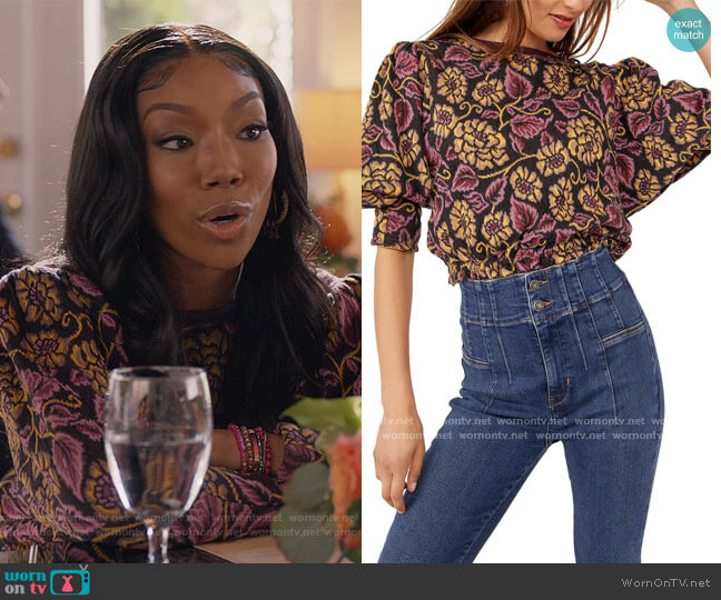 Free People No Ordinary Top worn by Naomi (Brandy Norwood) on Queens