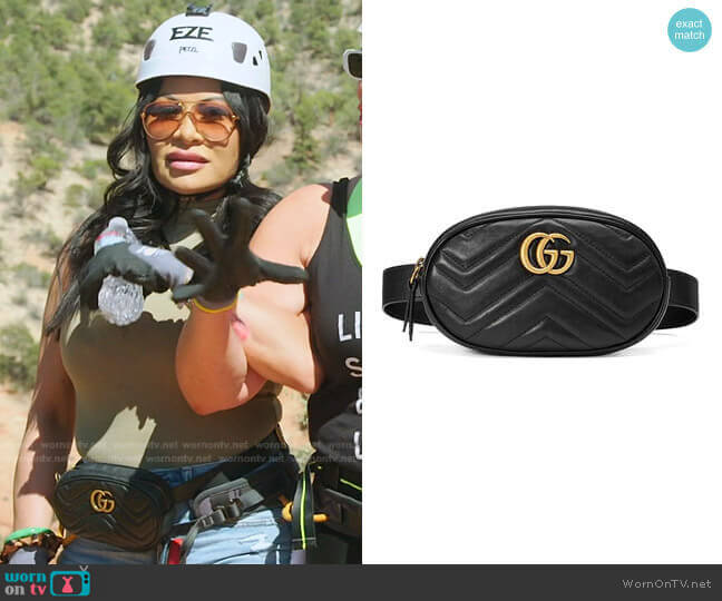 Gucci GG Marmont matelasse belt bag worn by Jen Shah on The Real Housewives of Salt Lake City