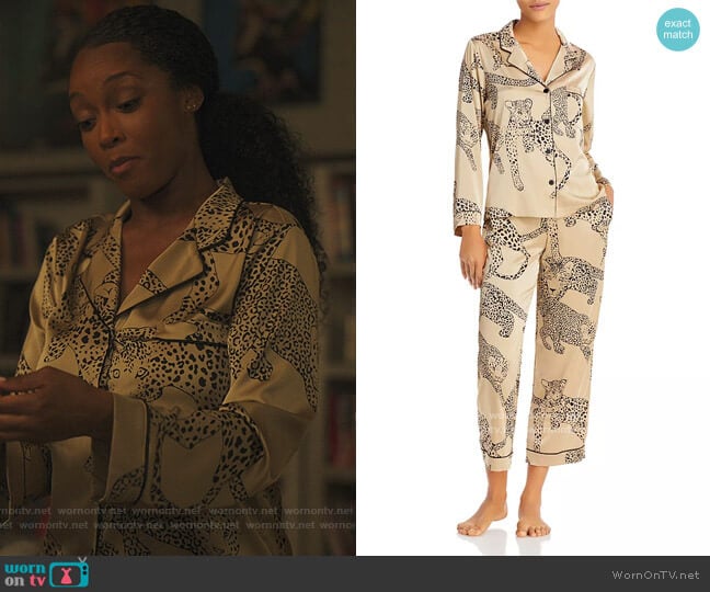 Generation Love Nikki Printed Pajama Set worn by Angela Vaughn (Yaya DaCosta) on Our Kind of People