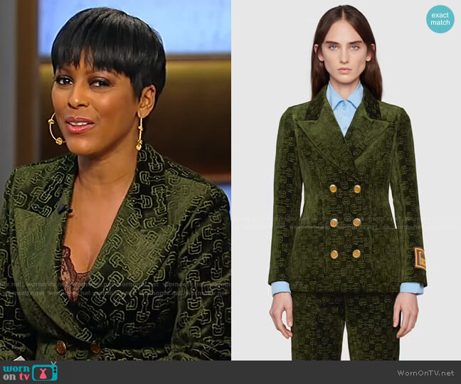 Gucci Gucci 100 Horsebit Jacquard Jacket worn by Tamron Hall on Tamron Hall Show