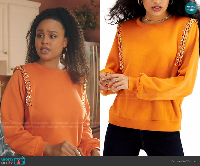 INC International Concepts Solid Chain Sweatshirt