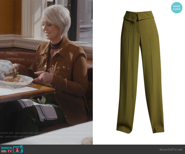 Jason Wu Wide-Leg Crepe Pants worn by Miranda Hobbs (Cynthia Nixon) on And Just Like That