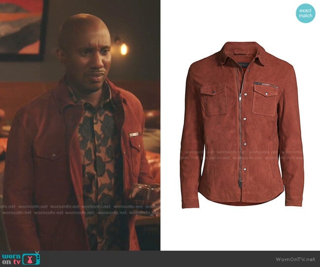 John Varvatos Star U.S.A. Shilo Suede Zip-Up Jacket worn by Gary Williams (Chris Redd) on Kenan