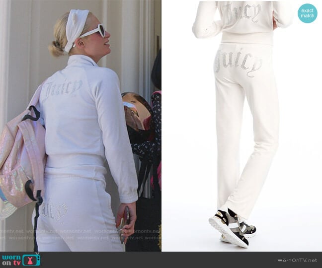 Juicy Couture Embellished Sweatpants worn by Paris Hilton on Paris in Love