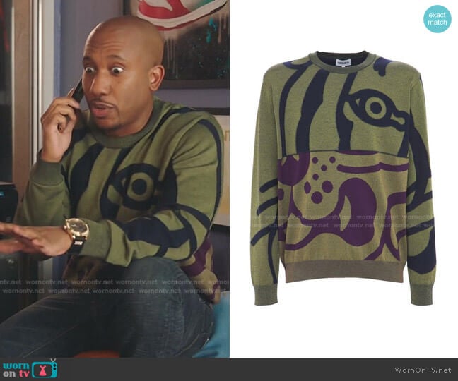 Kenzo K-Tiger Crewneck Sweater worn by Gary Williams (Chris Redd) on Kenan
