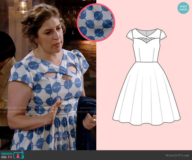 Custom Made Dress worn by Kat Silver (Mayim Bialik) on Call Me Kat