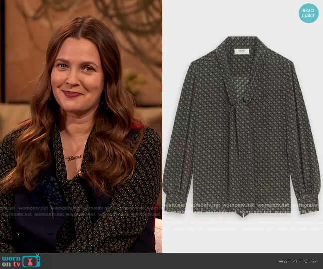 Celine Lavalliere Blouse worn by Drew Barrymore on The Drew Barrymore Show