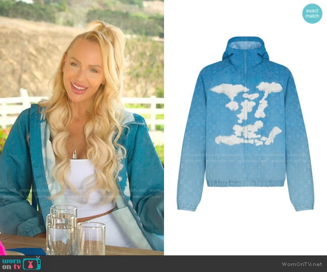 Louis Vuitton x Virgil Ablo Clouds Monogram Windbreaker Jacket worn by Christine Quinn on Selling Sunset