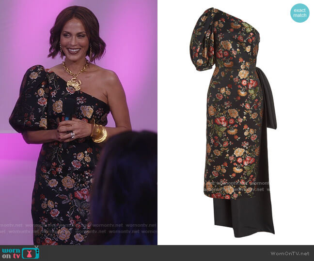 Markarian Drusa Floral Brocade Bow Dress worn by Lisa Todd Wexley (Nicole Ari Parker) on And Just Like That