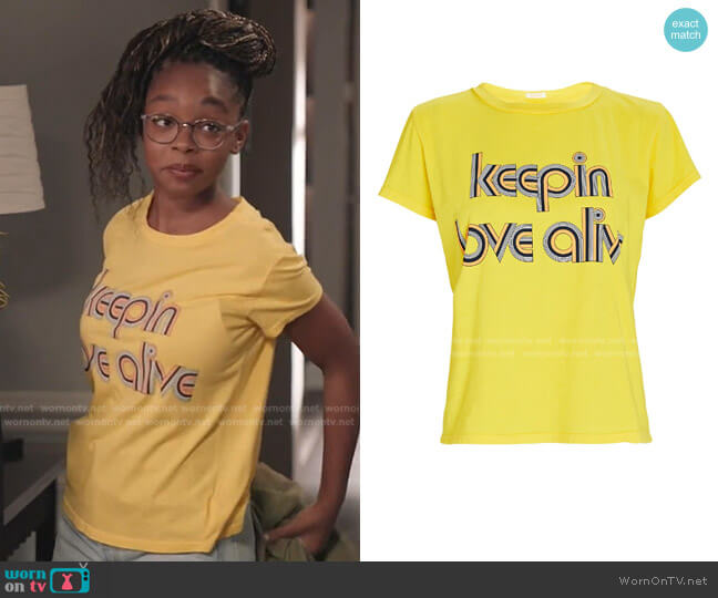 Mother Boxy Goodie Goodie Tee worn by Diane Johnson (Marsai Martin) on Black-ish