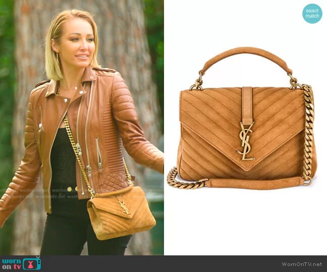 Saint Laurent Medium College Chain Bag worn by Mary Fitzgerald on Selling Sunset