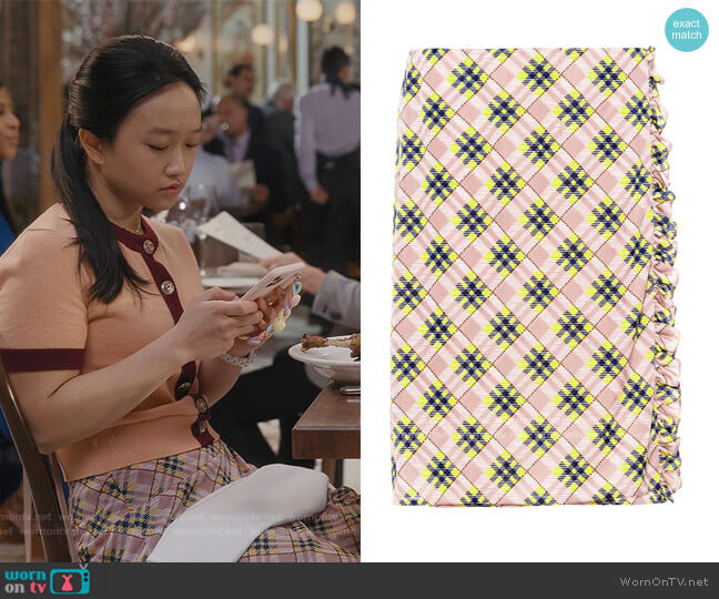 Miu Miu Printed Run-proof Knit Skirt