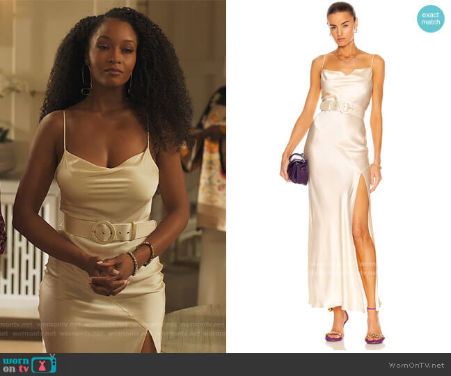 Nicholas x REVOLVE Simone Dress worn by Angela Vaughn (Yaya DaCosta) on Our Kind of People