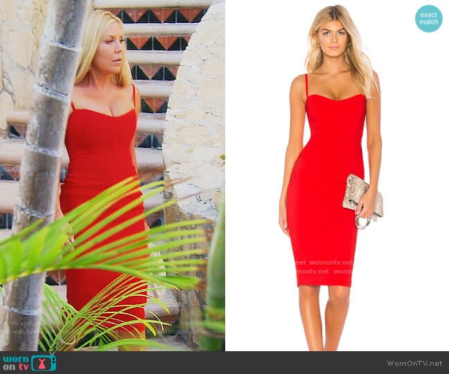 Nookie Allure Midi Dress worn by Dr. Jen Armstrong on The Real Housewives of Orange County