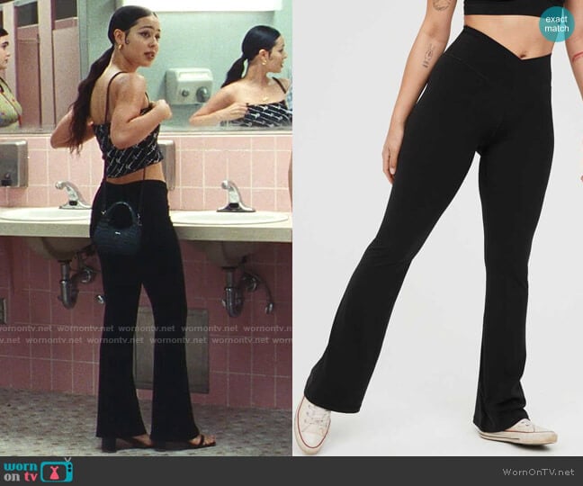 OFFLINE by Aerie Real Me High Waisted Crossover Flare Legging worn by Maddy Perez (Alexa Demie) on Euphoria