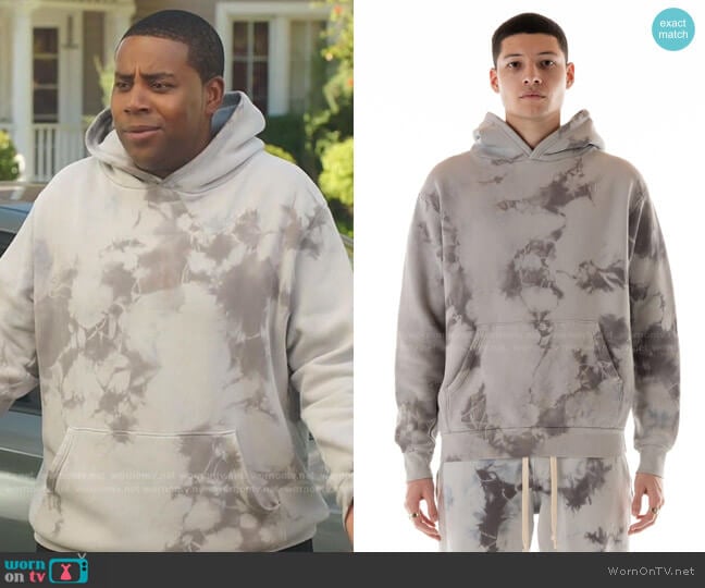 Original Paperbacks Los Feliz Crystal Hoodie in Fog/Grey worn by Kenan Williams (Kenan Thompson) on Kenan