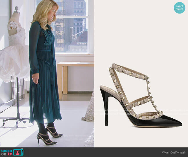 Valentino Patent Rockstud Caged Pump worn by Paris Hilton on Paris in Love