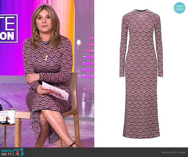 Paco Rabanne Fitted Geometric Dress worn by Jenna Bush Hager on Today