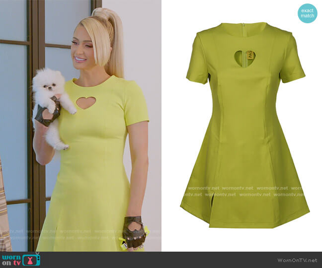 Paskal Heart Cutout Mini Dress worn by Paris Hilton on Paris in Love