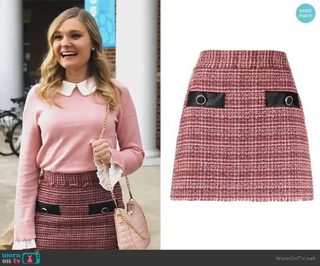 Pinko Boucle High-waisted Mini Skirt