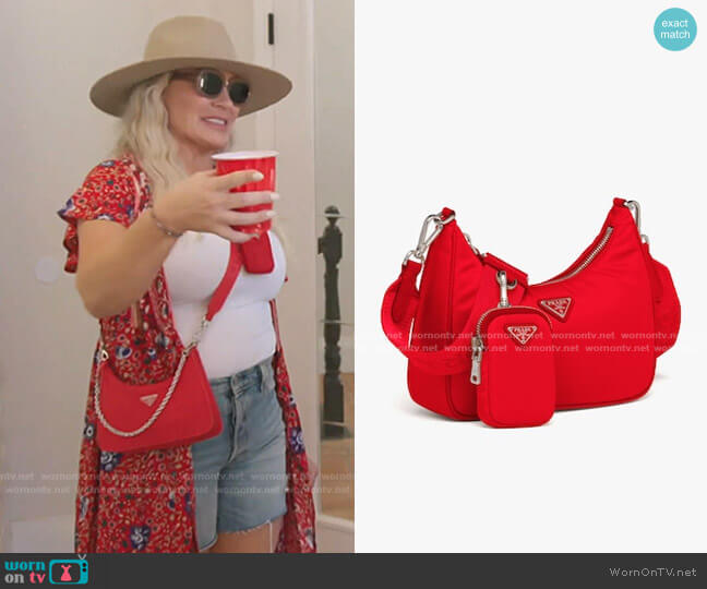 Prada Re-Edition 2005 Nylon Shoulder Bag worn by Heather Gay on The Real Housewives of Salt Lake City