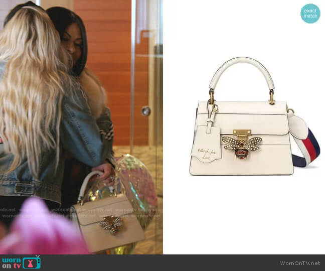 Gucci Queen Margaret Top Handle Leather Satchel worn by Jen Shah on The Real Housewives of Salt Lake City