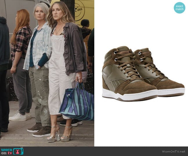 Reebok Royal BB4500 Hi Wedge Shoe worn by Miranda Hobbs (Cynthia Nixon) on And Just Like That