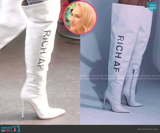 Kandee Rich AF Boots worn by Christine Quinn on Selling Sunset