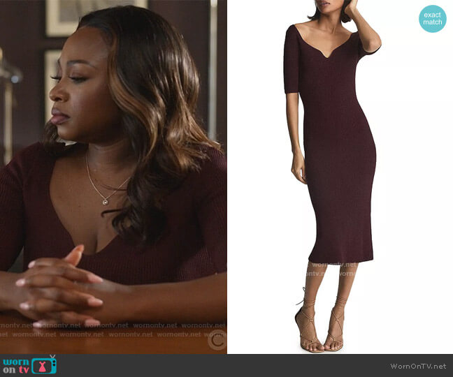 Reiss Olivia Sweetheart Neckline Dress worn by Jill (Naturi Naughton) on Queens