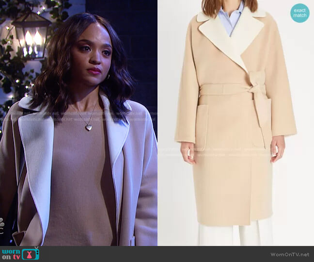 Weekend Max Mara Reversible Wool Coat worn by Lani Price (Sal Stowers) on Days of our Lives