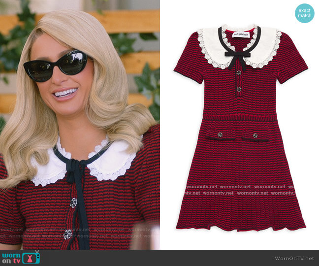 Self Portrait Little Girl's & Girl's Peter Pan Collar Dress worn by Paris Hilton on Paris in Love